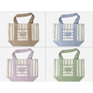 Striped Mini Canvas Tote